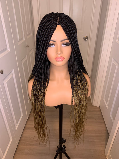 32" Ombre Hand Braided Wig