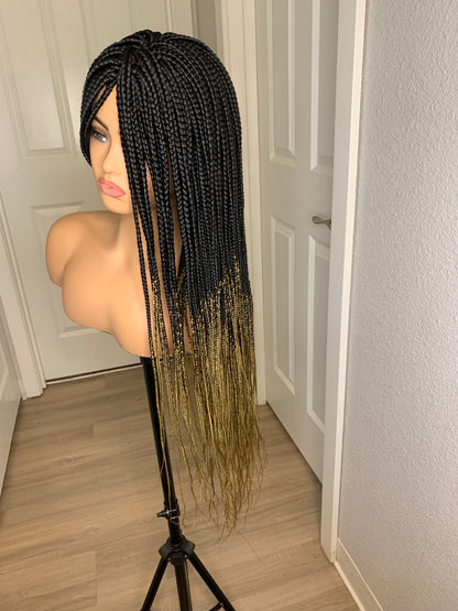 32" Ombre Hand Braided Wig