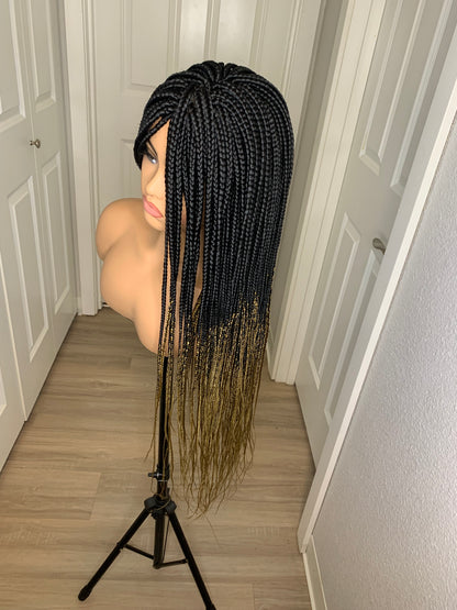 32" Ombre Hand Braided Wig